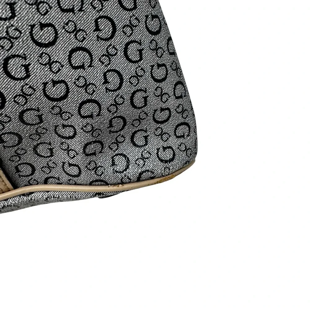 Guess Bright Candy Tote Bag With Monogram & Charm Faux Leather Hobo